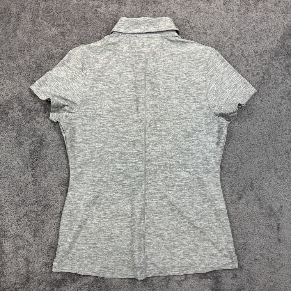 Under Armour Polo Shirt Women Medium Gray Virginia Tech Hokies HeatGear UW2336 - Picture 3 of 13